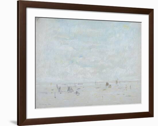 Yachts, 1920-Laurence Stephen Lowry-Framed Premium Giclee Print