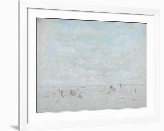 Yachts, 1920-Laurence Stephen Lowry-Framed Premium Giclee Print