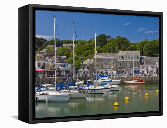 Yachts at High Tide in Padstow Harbour, Padstow, North Cornwall, England, United Kingdom, Europe-Neale Clark-Framed Premier Image Canvas