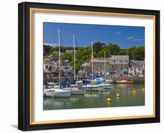 Yachts at High Tide in Padstow Harbour, Padstow, North Cornwall, England, United Kingdom, Europe-Neale Clark-Framed Photographic Print