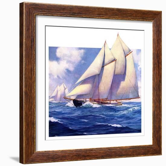 "Yachts at Sea,"May 20, 1933-Anton Otto Fischer-Framed Giclee Print