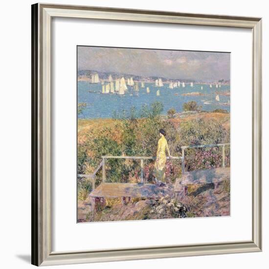 Yachts, Gloucester, 1889-Childe Hassam-Framed Giclee Print