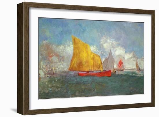 Yachts in a Bay-Odilon Redon-Framed Giclee Print