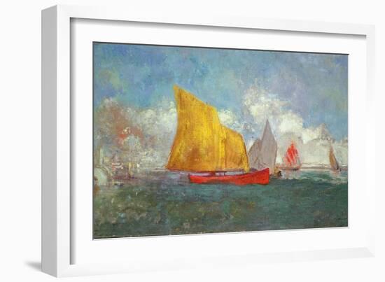 Yachts in a Bay-Odilon Redon-Framed Giclee Print