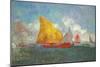 Yachts in a Bay-Odilon Redon-Mounted Giclee Print