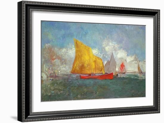 Yachts in a Bay-Odilon Redon-Framed Giclee Print