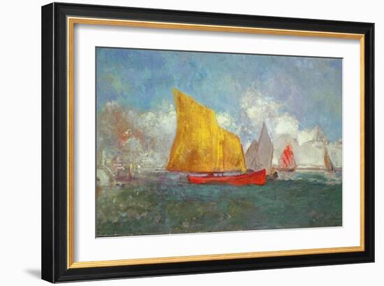 Yachts in a Bay-Odilon Redon-Framed Giclee Print