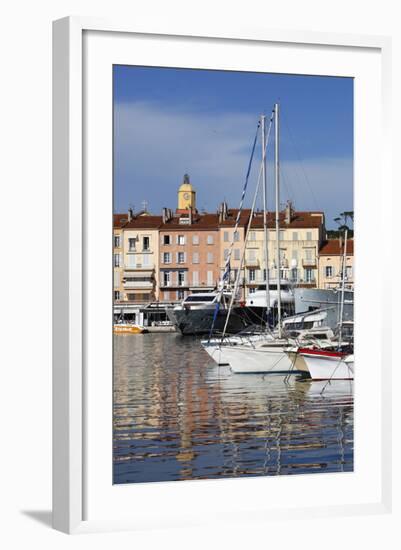 Yachts in Harbour of Old Town-Stuart Black-Framed Photographic Print