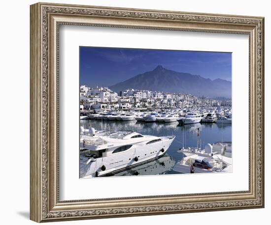 Yachts in Harbour, Puerto Banus, Marbella, Andalucia, Spain-Gavin Hellier-Framed Photographic Print