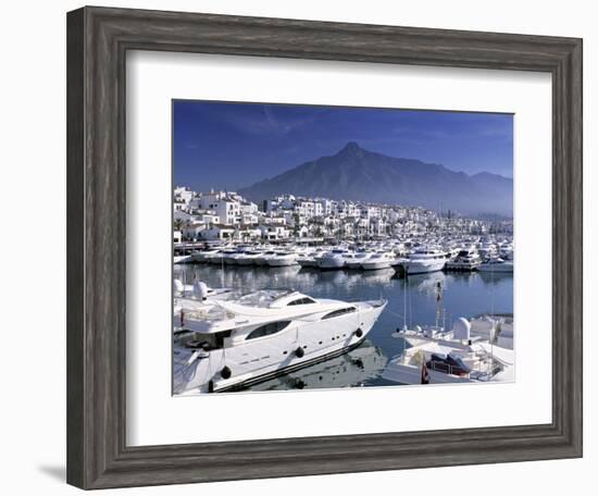 Yachts in Harbour, Puerto Banus, Marbella, Andalucia, Spain-Gavin Hellier-Framed Photographic Print