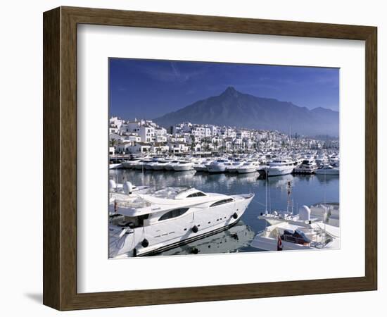 Yachts in Harbour, Puerto Banus, Marbella, Andalucia, Spain-Gavin Hellier-Framed Photographic Print