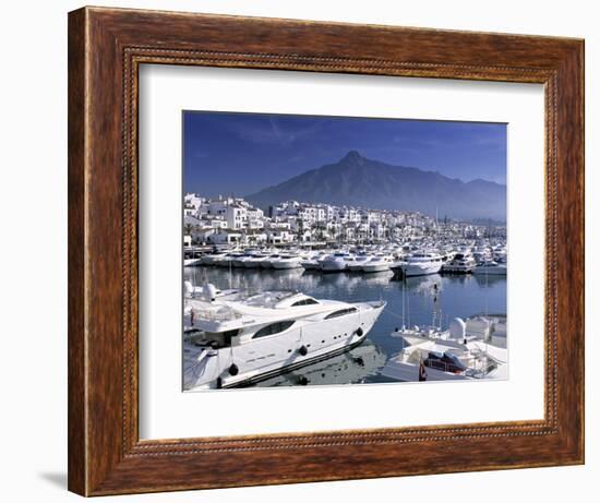 Yachts in Harbour, Puerto Banus, Marbella, Andalucia, Spain-Gavin Hellier-Framed Photographic Print