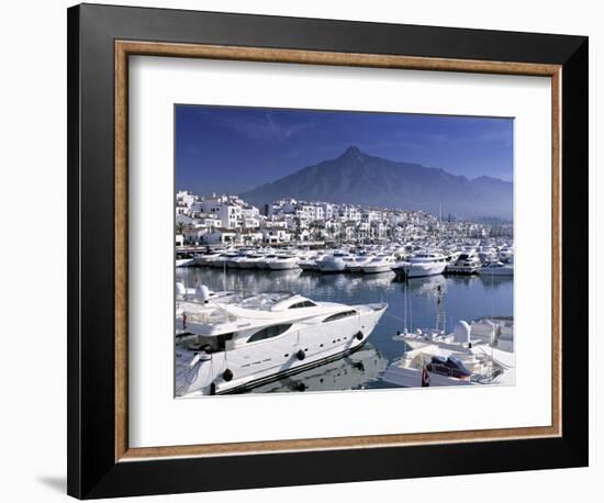 Yachts in Harbour, Puerto Banus, Marbella, Andalucia, Spain-Gavin Hellier-Framed Photographic Print