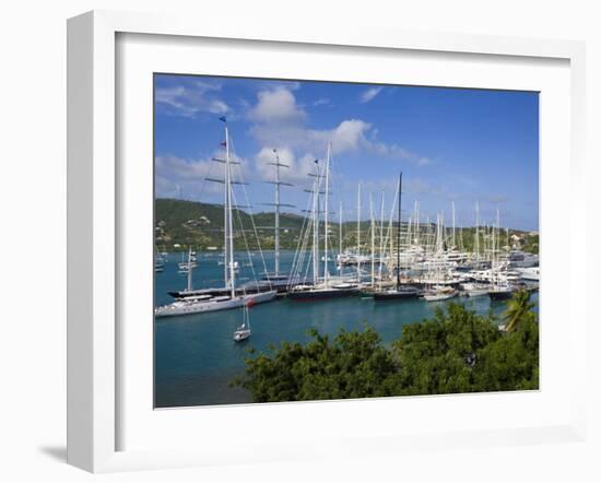 Yachts Moored in English Harbour, Nelson's Dockyard, Antigua, Leeward Islands, West Indies-Gavin Hellier-Framed Photographic Print