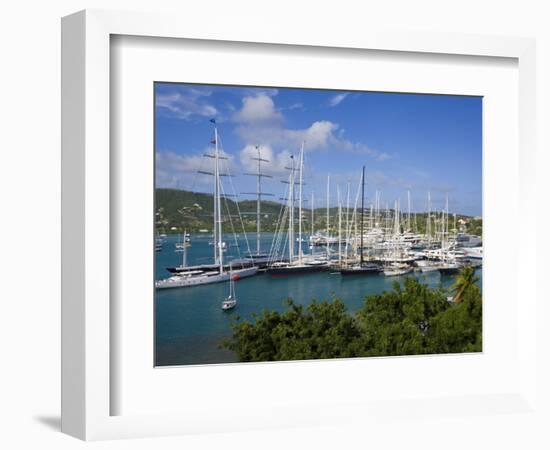 Yachts Moored in English Harbour, Nelson's Dockyard, Antigua, Leeward Islands, West Indies-Gavin Hellier-Framed Photographic Print