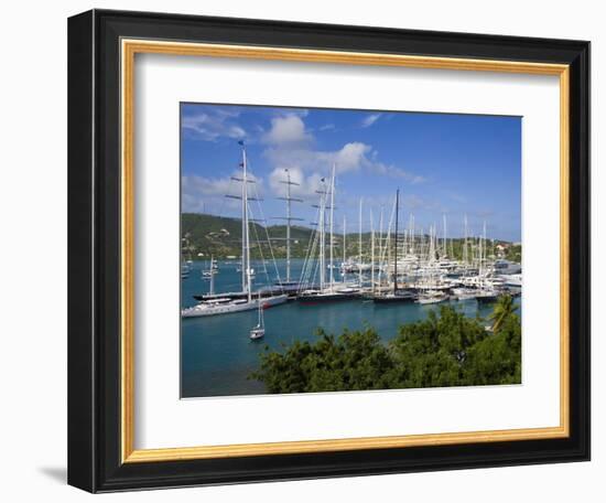 Yachts Moored in English Harbour, Nelson's Dockyard, Antigua, Leeward Islands, West Indies-Gavin Hellier-Framed Photographic Print