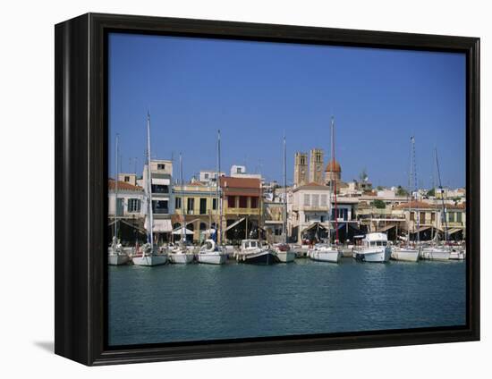 Yachts Moored in Harbour, Aegina Town, Aegina, Saronic Islands, Greek Islands, Greece, Europe-Lightfoot Jeremy-Framed Premier Image Canvas