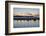 Yachts moored in The Cobb with Jurassic Coast and Golden Cap at sunrise, Lyme Regis, Dorset, Englan-Stuart Black-Framed Photographic Print