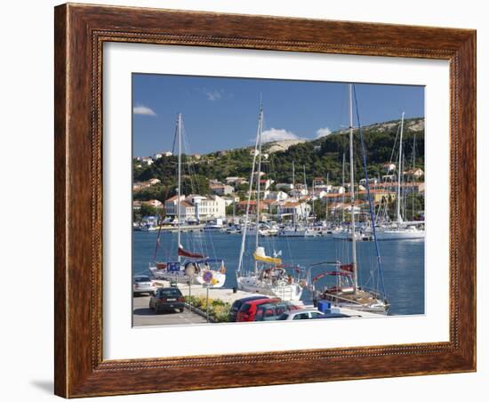 Yachts Moored in the Harbour, Rab Town, Island of Rab, Primorje-Gorski Kotar, Croatia, Europe-Ruth Tomlinson-Framed Photographic Print