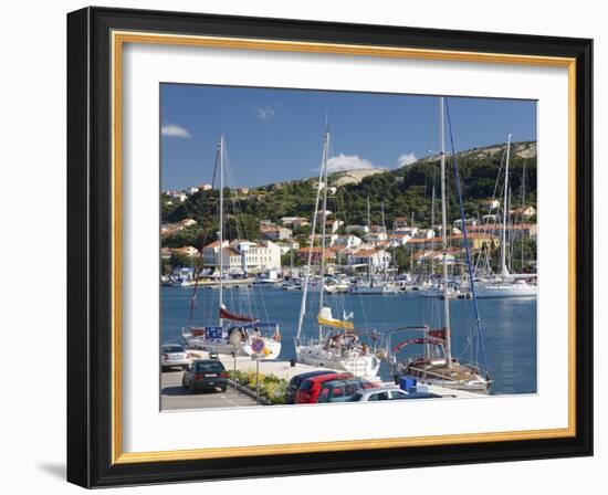 Yachts Moored in the Harbour, Rab Town, Island of Rab, Primorje-Gorski Kotar, Croatia, Europe-Ruth Tomlinson-Framed Photographic Print