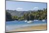 Yachts moored in the sheltered harbour, Ngakuta Bay, near Picton, Marlborough, South Island, New Ze-Ruth Tomlinson-Mounted Photographic Print