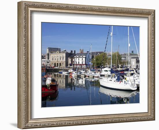 Yachts, the Barbican, Plymouth, Devon, England, United Kingdom, Europe-Jeremy Lightfoot-Framed Photographic Print