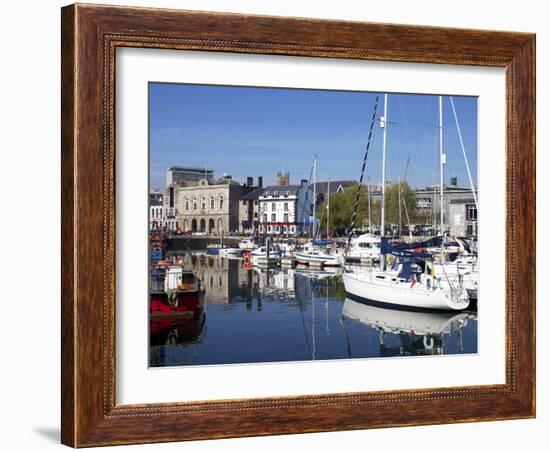 Yachts, the Barbican, Plymouth, Devon, England, United Kingdom, Europe-Jeremy Lightfoot-Framed Photographic Print