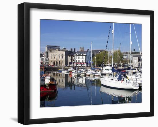 Yachts, the Barbican, Plymouth, Devon, England, United Kingdom, Europe-Jeremy Lightfoot-Framed Photographic Print