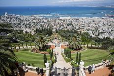 View over the Bahai Gardens, Haifa, Israel, Middle East-Yadid Levy-Photographic Print