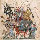 Caravan of Pilgrims in Ramleh (From a Manuscript of Maqâmât of Al-Harîr), 1237-Yahya ibn Mahmud Al-Wasiti-Premier Image Canvas