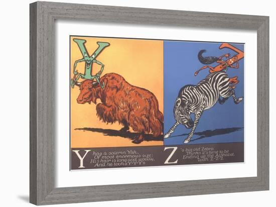 Yak and Zebra-null-Framed Art Print