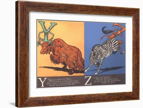 Yak and Zebra-null-Framed Art Print