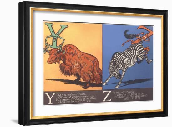 Yak and Zebra--Framed Art Print