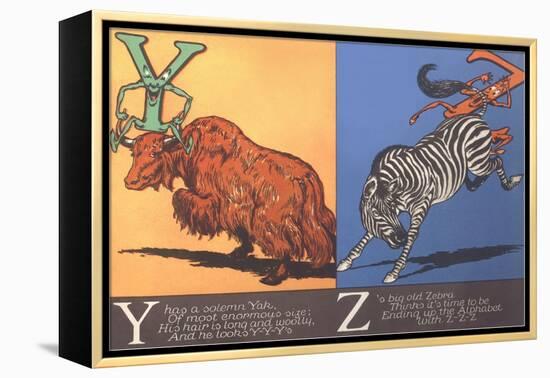 Yak and Zebra-null-Framed Stretched Canvas