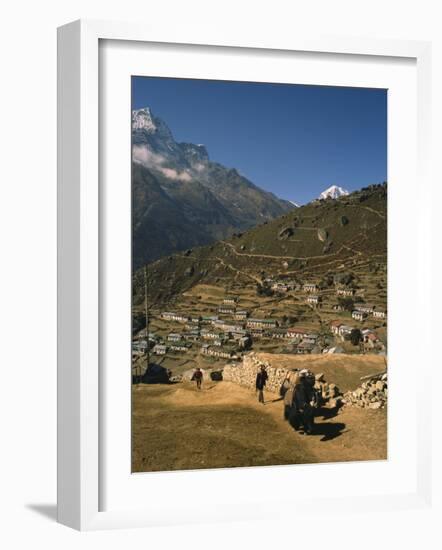 Yak Used for Transporting Goods Leaving the Village of Namche Bazaar in the Khumbu Region, Nepal-Wilson Ken-Framed Photographic Print