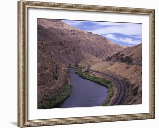 Yakima Canyon and Yakima River, Kittitas County, Washington-Jamie & Judy Wild-Framed Photographic Print