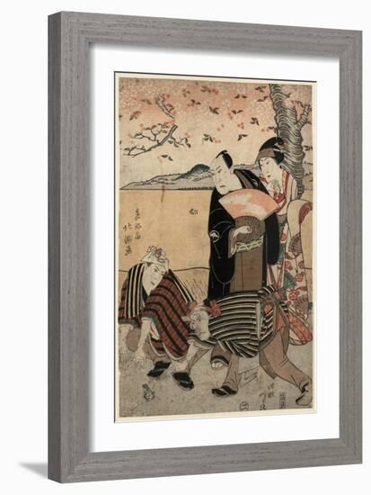 Yakusha No Hanami-Shunkosai Hokushu-Framed Giclee Print