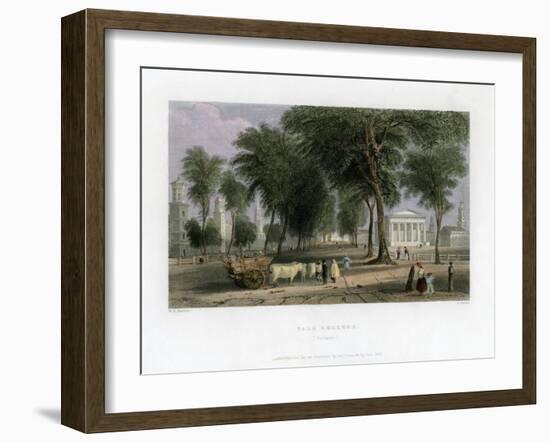 Yale College, New Haven, Connecticut, USA, 1838-J Sands-Framed Giclee Print