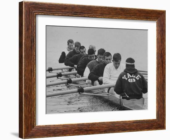 Yale Crew Rowing During Training-null-Framed Photographic Print