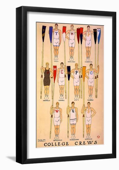 Yale Harvard Princeton Crews-null-Framed Giclee Print