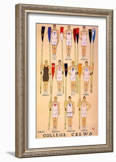 Yale Harvard Princeton Crews-null-Framed Giclee Print