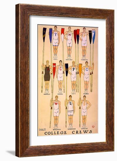 Yale Harvard Princeton Crews-null-Framed Giclee Print