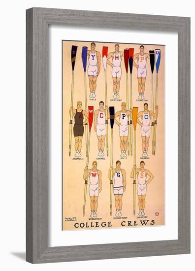 Yale Harvard Princeton Crews-null-Framed Giclee Print