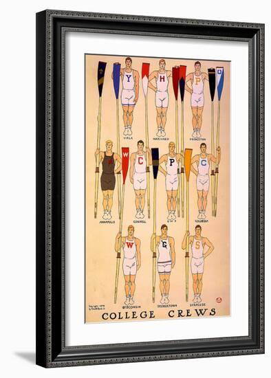 Yale Harvard Princeton Crews-null-Framed Giclee Print