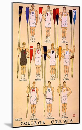 Yale Harvard Princeton Crews-null-Mounted Giclee Print