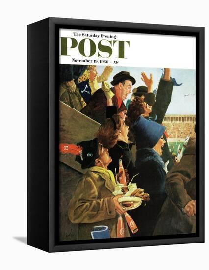 "Yale vs. Harvard," Saturday Evening Post Cover, November 19, 1960-George Hughes-Framed Premier Image Canvas