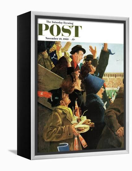 "Yale vs. Harvard," Saturday Evening Post Cover, November 19, 1960-George Hughes-Framed Premier Image Canvas