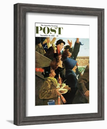 "Yale vs. Harvard," Saturday Evening Post Cover, November 19, 1960-George Hughes-Framed Giclee Print