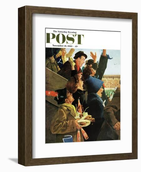 "Yale vs. Harvard," Saturday Evening Post Cover, November 19, 1960-George Hughes-Framed Giclee Print