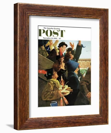 "Yale vs. Harvard," Saturday Evening Post Cover, November 19, 1960-George Hughes-Framed Giclee Print